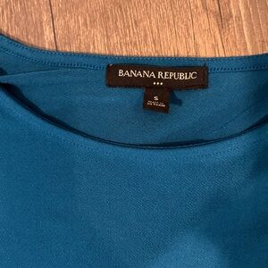Banana Republic Blue Crossback Boxy Top Small